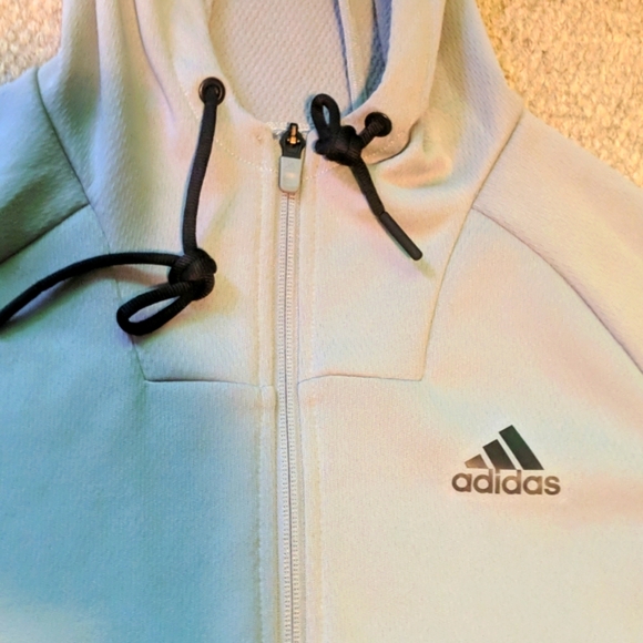 Women's Adidas Climawarm  full zip sweatshirt hoodie - Picture 2 of 6
